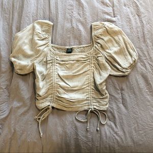 Wild Fable Puff Sleeve Crop Top